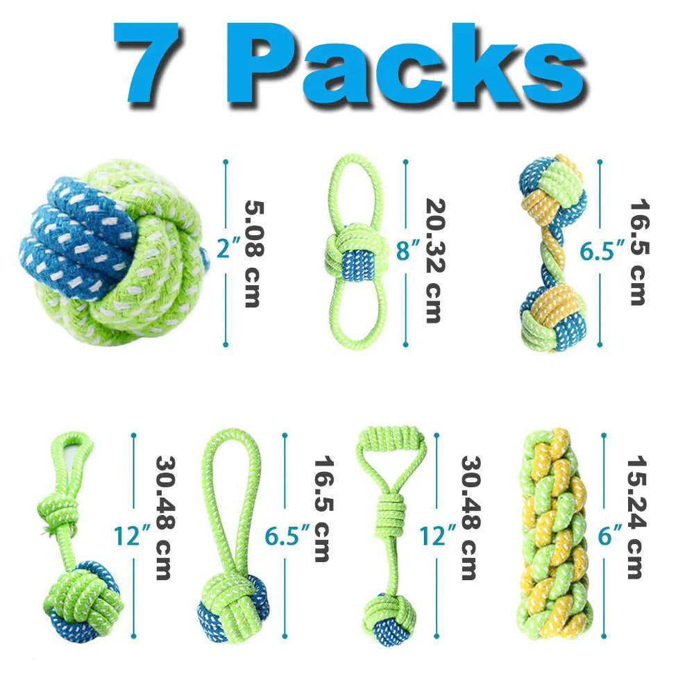 Pet Dog Toys for Large Small Interactive Rope Dog Toys Toothbrush Chew Puppy Toy