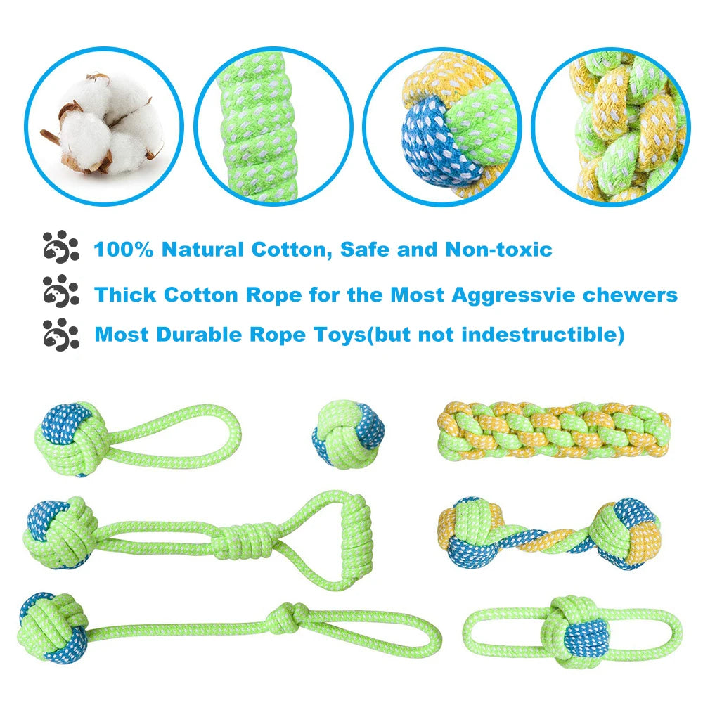 Pet Dog Toys for Large Small Interactive Rope Dog Toys Toothbrush Chew Puppy Toy