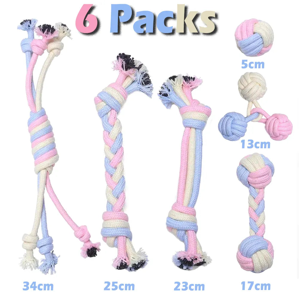 Pet Dog Toys for Large Small Interactive Rope Dog Toys Toothbrush Chew Puppy Toy