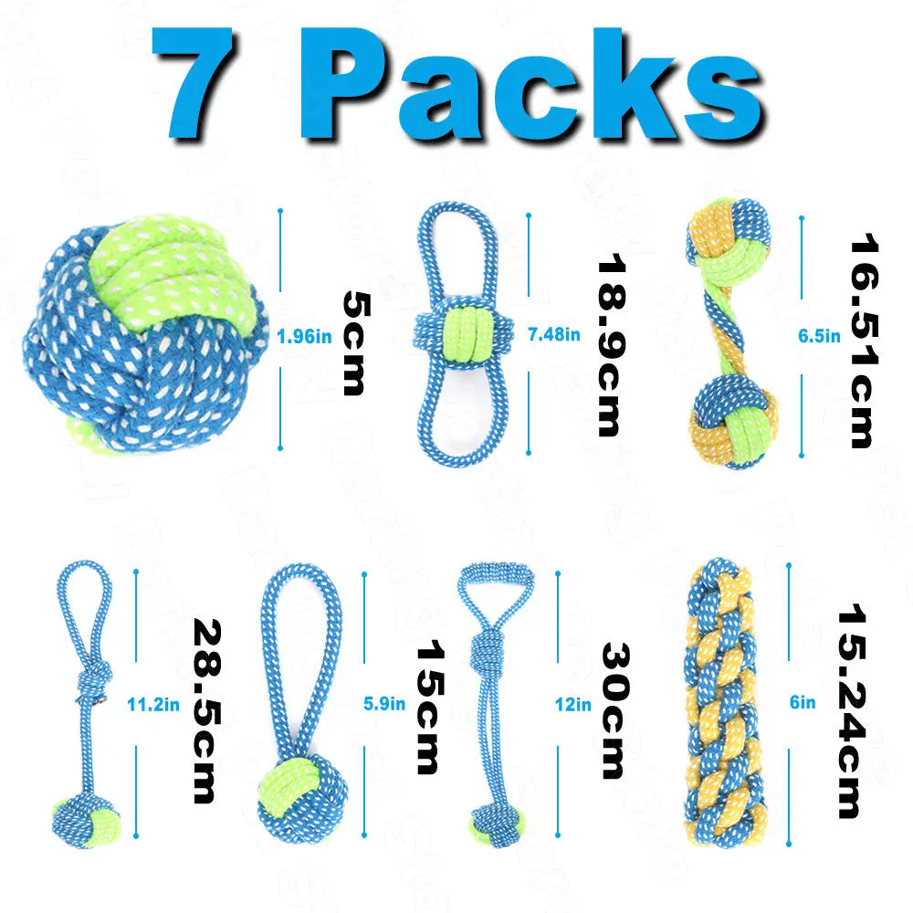 Pet Dog Toys for Large Small Interactive Rope Dog Toys Toothbrush Chew Puppy Toy