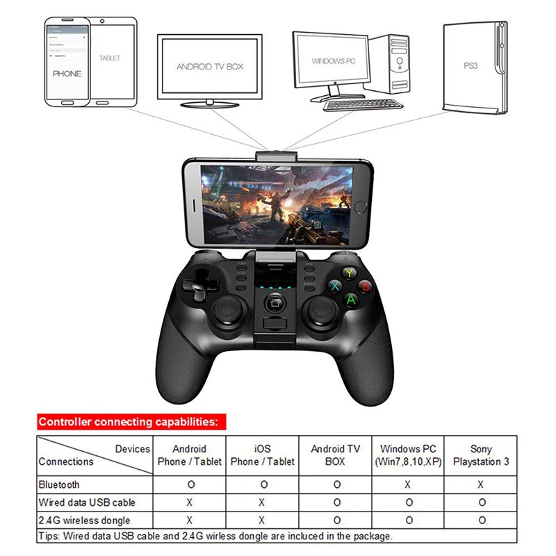 Control Gamepad PUBG Bluetooth USB for iPhone Android PC PS4 PS3 PS 4 3 Nintendo