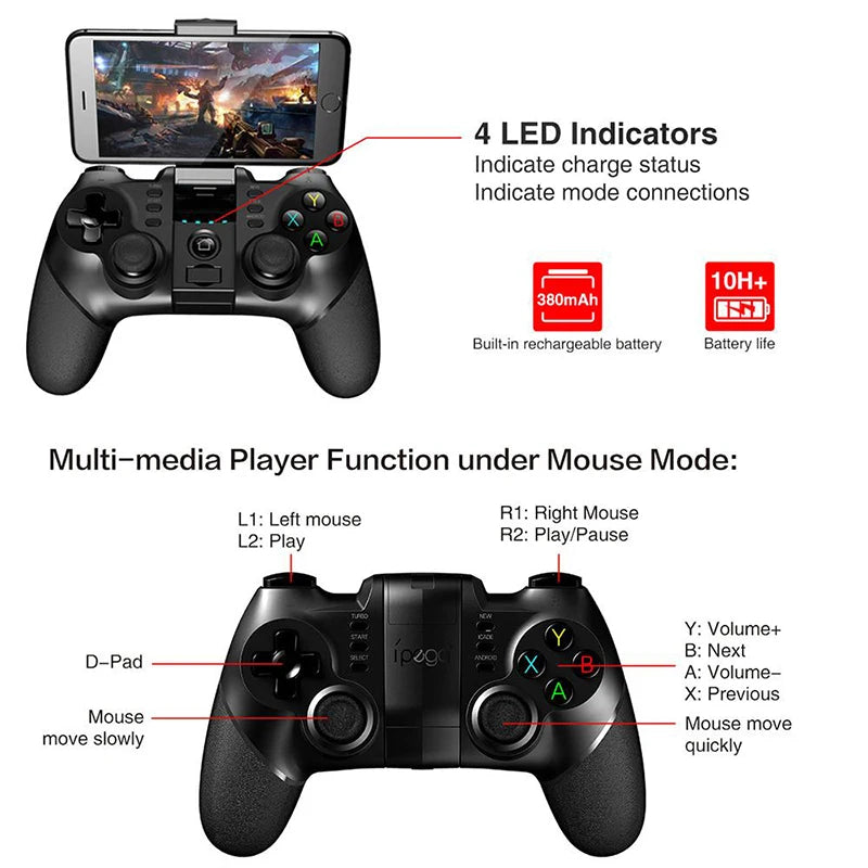 Control Gamepad PUBG Bluetooth USB for iPhone Android PC PS4 PS3 PS 4 3 Nintendo